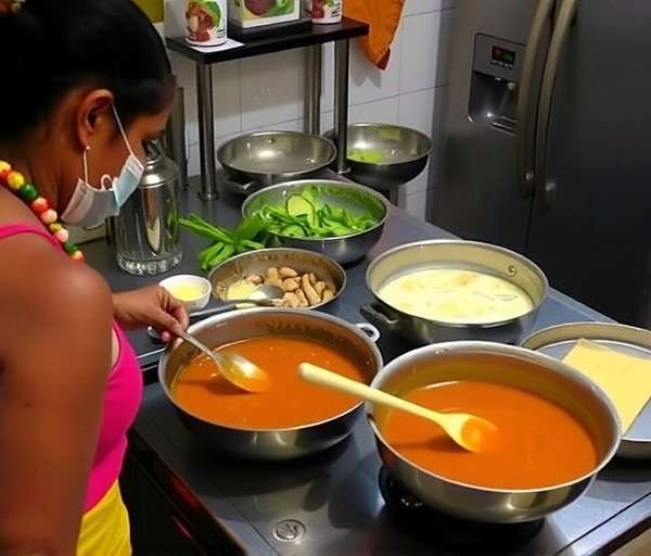 Tandoori Trail - South India Region Tandoori Trail South India level showing player preparing dosa and sambar in a traditional kitchen setup