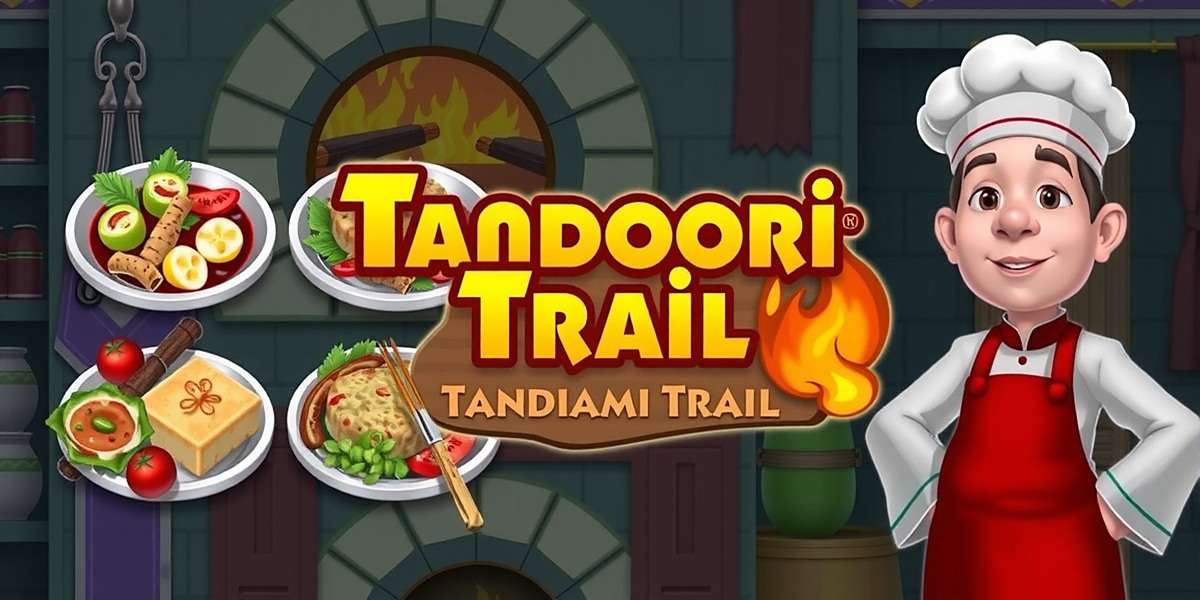 Tandoori Trail - Game Cover Tandoori Trail game cover showing various Indian dishes and a chef character in front of a traditional tandoor oven
